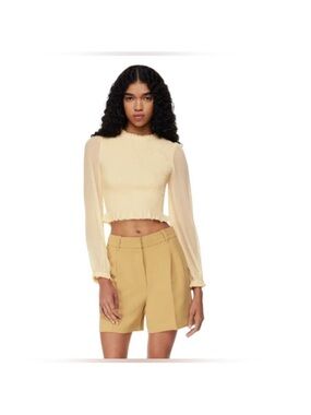 Wilfred Tempest smocked crop top